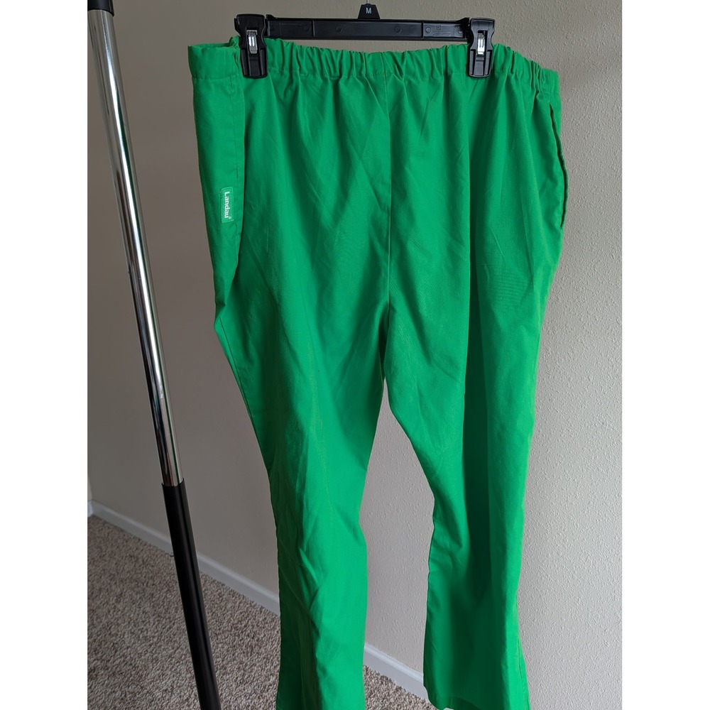 Landau Kelly Green Scrub Pants Drawstring Elastic Waist 2X Large 8335